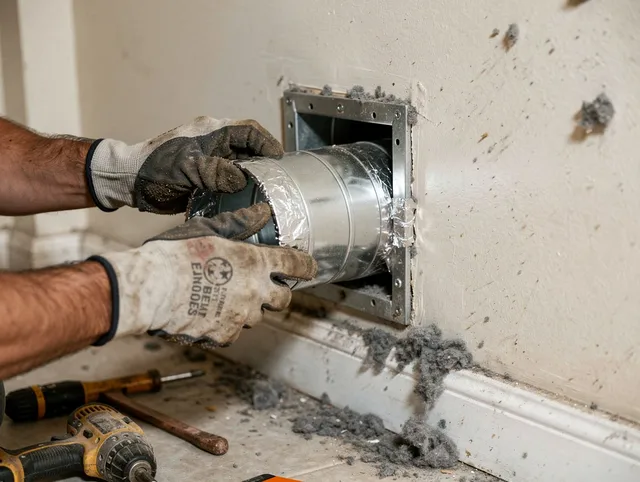 Professional dryer vent repair and installation by Lakeville Dryer Vent Cleaning in Lakeville